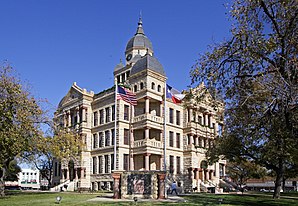 Das Denton County Courthouse in Denton, gelistet im NRHP mit der Nr. 77001438[1]