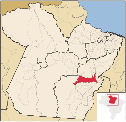 Location of Marabá in the State of Pará