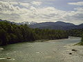 Blick von der Lenggrieser Isarbrücke gen Süden