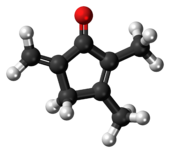 Ball-and-stick model of the methylenomycin B molecule