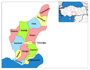 Hartă de poziționare pentru Adana