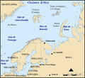 Arcángel en un mapa del mar de Barents