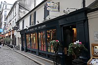 Café Procope, gambar pintu masuk di Cour du commerce Saint-André