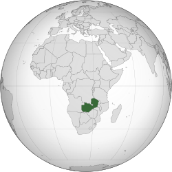 Location of Zambia