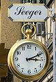 Horloge enseigne à Tübingen en Allemagne.