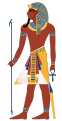 Image 94The pharaoh was usually depicted wearing symbols of royalty and power. (from Ancient Egypt)