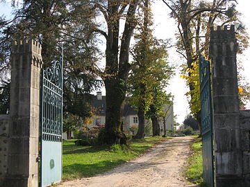 L'entrée du parc du château.