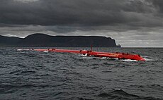 Prototype du Pelamis à l'EMEC.