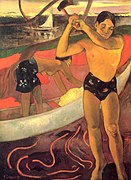 L'Homme à la hache Tableau de Paul Gauguin (1891).