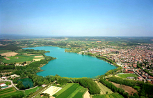 Vista aèria estany de Banyoles