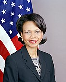 Condoleezza Rice, từng là thực tập sinh tại RAND, cựu Bộ trưởng Ngoại giao Hoa Kỳ