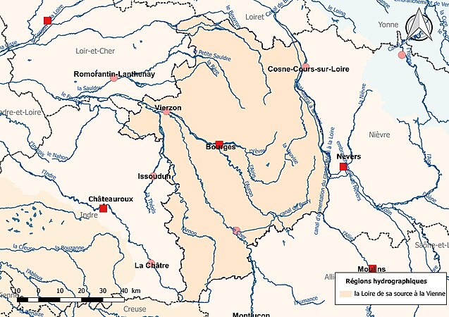 Le Cher est inclus dans une région hydrographique.