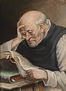 Monk reading