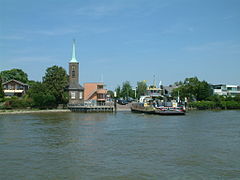 Le Lek au niveau de Kinderdijk.