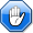 Blue stop icon