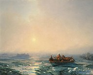 Led na Dnepru, Ivan Ajvazovski, 1872