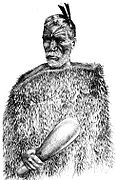 Illustracion d'un cap māori (sègle XIX).