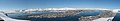 Panorama over Tromsø, bilde tatt fra Fløya. Viser det meste av tettstedet Tromsø, men det må blåses mye opp for at man skal se tettstedet og ikke bare himmel og fjell.