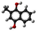 Ball-and-stick model of menadiol