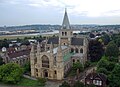 Image 17 Credit: Sdwelch1031 Rochester is a large town in Kent, England, at the lowest bridging point of the River Medway about 30 miles (50 km) from London. Construction of Rochester Cathedral, shown, began in about 1080. More about Rochester... (from Portal:Kent/Selected pictures)