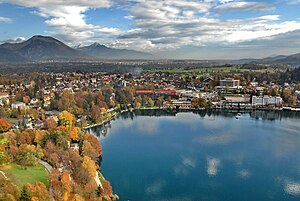 Lakeside, view from the castle