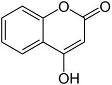 Chemical structure of 4-hydroxycoumarin