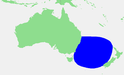 Mapa d'a mar de Tasmania