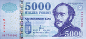 5000 Forint Vorderseite