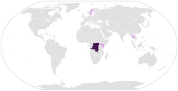 2024 augusztusában   10 000+ esettel rendelkező országok   Országok 1000–9999 esettel   100–999 esettel rendelkező országok   Országok 1–99 esettel   Nincsenek megerősített esetek