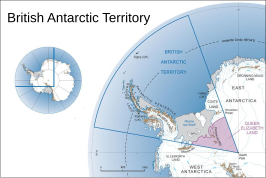 Kaart van British Antarctic Territory