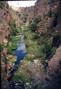 Quebrada de Olta, vista desde el embalse