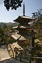 Ichijō-ji's sanjū-no-tō (three storied pagoda). It was built in 1171.