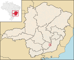 Localização de Cipotânea em Minas Gerais