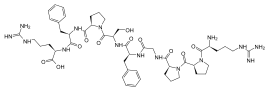 Structuurformule van bradykinine