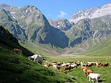 Cirque de Barroude en vallée de La Gela dans le nord-est.