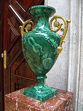 Vase en malachite