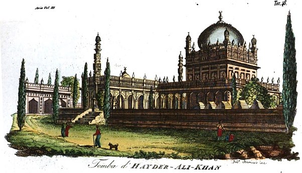 Tomb of Hayder Ali, by Dottor Giulio Ferrario (1824)[14]