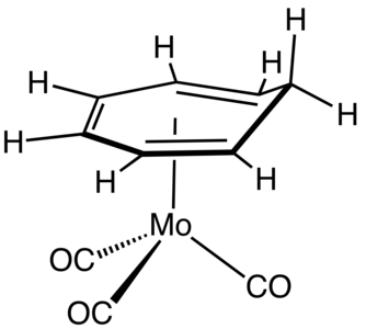 Estructura del (cicloheptatriè)molibdè tricarbonil