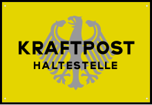 Haltestellenzeichen für Kraftpostlinien