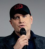 Kevin Feige speaking at the 2019 San Diego Comic Con International