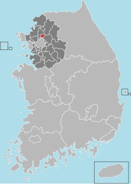 Uijeongbus läge i Gyeonggi och Sydkorea.