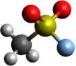 3D diagram of Methanesulfonyl fluoride molecule