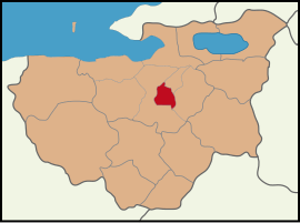 Map showing Yıldırım District in Bursa Province