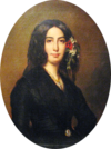 George Sand, delt gan Auguste Charpentier, 1838