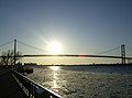 The Ambassador Bridge — Longest suspension bridge from 1929–1931.