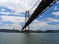 25 de Abril Bridge in Lisbon, Portugal