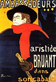 Ambassadeurs – Aristide Bruant, 1892, impressão litográfica