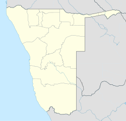 Windhoek trên bản đồ Namibia